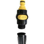 YACHTICON Waschbürstenset 1 - Teleskopstiel m. Wasserdurchl. (90-175cm), Waschbürste +  Bürstenkopf m. Abzieher – Bild 5