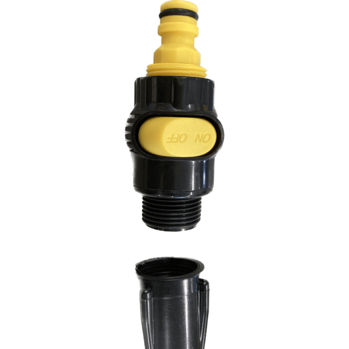 YACHTICON Waschbürstenset 1 - Teleskopstiel m. Wasserdurchl. (90-175cm), Waschbürste +  Bürstenkopf m. Abzieher – Bild 5