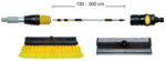 YACHTICON Waschbürstenset 2 - Teleskopstiel m. Wasserdurchl. (130-300cm), Waschbürste +  Bürstenkopf m. Abzieher