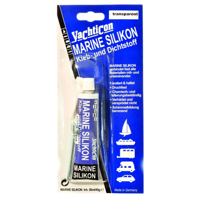 YACHTICON Marine Silikon Kleb- und Dichtstoff  | 45, 310ml | weiß, schwarz, transparent – Bild 2