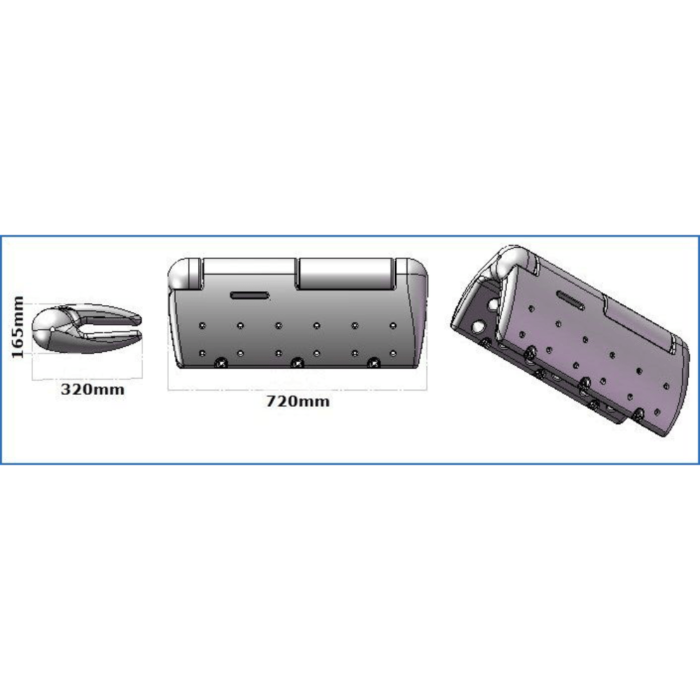 Danfender FenderFlex™ flexibler Fender in navyblau & weiss – Bild 11