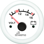 Wema Anzeige Voltmeter 12V weiß