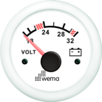 Wema Anzeige Voltmeter 24V weiß