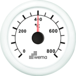 Wema Anzeige Auspuff-Temperatur weiß