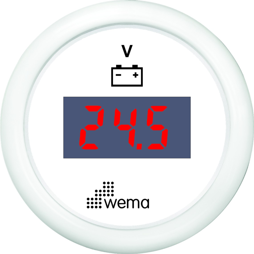 110364__1__3eff-post62457 Wema Anzeige Voltmeter LED weiß – Bild 1