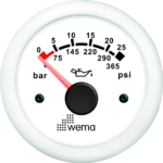 Wema Anzeige Öldruck 25bar weiß