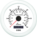 Wema GPS-Speedometer Analog weiß 30kn/54km