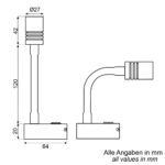LED Wandleuchte Apoll10-30V dimmbar mit USB-C fastcharge – Bild 5