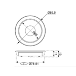 LED Einbauleuchte dimmbar 10-15V 2700K 90mm – Bild 3