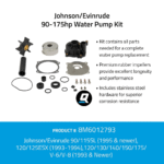 Quicksilver Wasser Pumpe Service Kit Johnson Evinrude 90-175hp – Bild 3