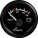 Wema Anzeige Voltmeter 12V schwarz
