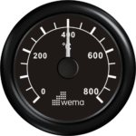 Wema Anzeige Auspuff-Temperatur schwarz