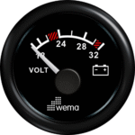 Wema Anzeige Voltmeter 24V schwarz