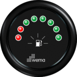 Wema Anzeige Treibstoff 8xLED schwarz