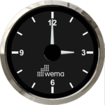 Wema Silber-Serie Uhr analog schwarz