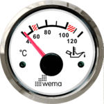 Wema Silber-Serie Anzeige Öltemperatur weiß