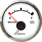 Wema NMEA2000 Silber-Serie Anzeige Wasser weiß