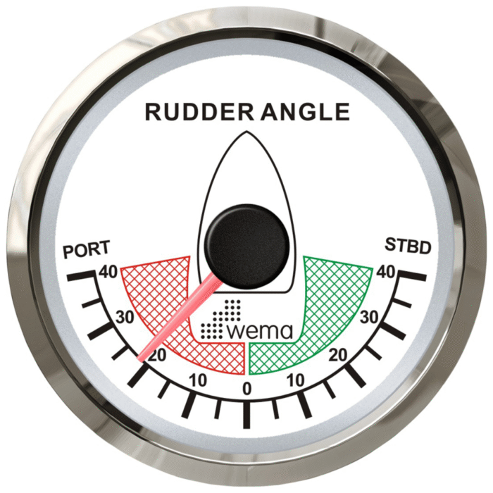 Wema Silverline rudder indicator gauge NMEA2000 white – Bild 1