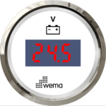 Wema Silber-Serie Anzeige Voltmeter-LED 12V weiß