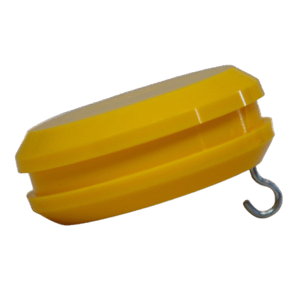 Knopf gelb für Flaggenstock gerade 200cm weiss