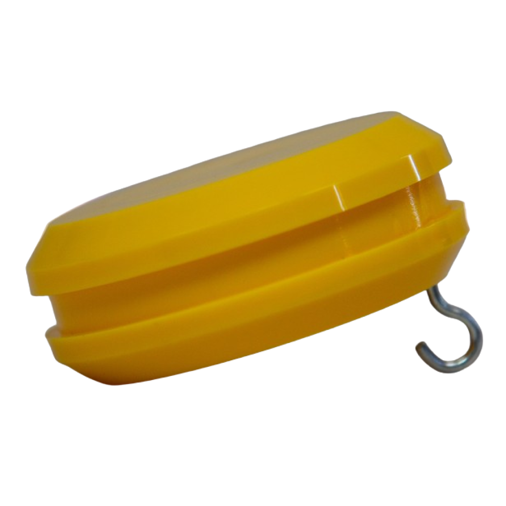 28100011_0d1a-post69634 Knopf gelb für Flaggenstock gerade 200cm weiss – Bild 1