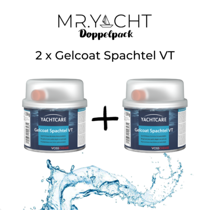 2er PACK - Yachtcare GELCOAT SPACHTEL VT Reparaturspachtel Gelcoatspachtel weiß 250g