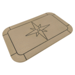 Tischplatte EcTeak Classic soft 37x60cm – Bild 2