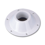 Table base built-up for conical tube aluminum white Ø60