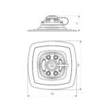 Borika FASTen FMp225 Zubehörhalter PVC-Basis 140x140mm zum Kleben – Bild 2