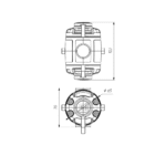 Borika FASTen FMr225 beidseitiger Zubehörhalter Relingmontage Ø 22/25 mm – Bild 2