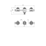 Borika FASTen Gm350-3 Reling mit 3 Zubehörhaltern 350mm – Bild 2