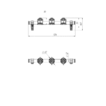 Borika FASTen GRp500-3 Reling mit 3 Zubehörhaltern 500mm – Bild 2