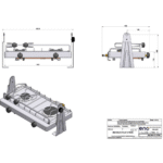 Eno-Aufbau-Gaskocher Xtrem 2-flammig / 30mbar mit Kardanik – Bild 2