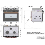 Eno-Einbau-Gasbackofen Allure mit Kocher / 3-flammig / 30mbar – Bild 2