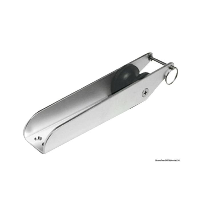 Bugrolle mit Sicherheitssplint, rostf. Edelstahl | 280 x 55 mm | 231.5 x 51 mm – Bild 1