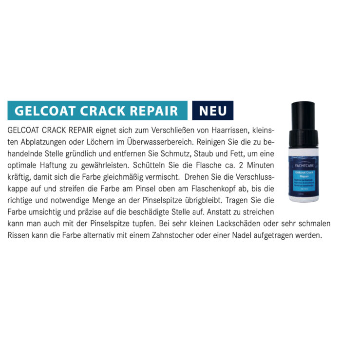 YACHTCARE Gelcoat Crack Repair diverse Farben RAL – Bild 2