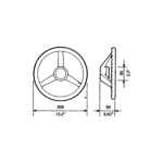 Ultraflex Steuerrad V32 weiß/schwarz – Bild 3