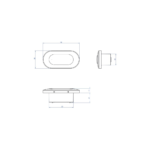 Talamex Ovale Innenleuchte LED 12V IP65 - Edelstahl Flansch, gefrostete Linse, elegant 78x38mm – Bild 2