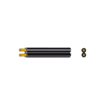 Automarine Lautsprecherkabel 2x1.5mm² flach schwarz/schwarz-weiß - Hochwertiges 2-adriges Kabel