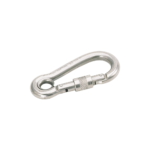 Kong Karabinerhaken Edelstahl A4 100mm mit Kausche und Sicherung - Klappbar, AISI 316