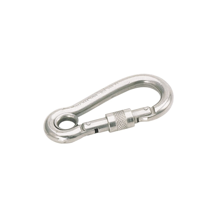 Kong Karabinerhaken Edelstahl A4 100mm mit Kausche und Sicherung - Klappbar, AISI 316 – Bild 1