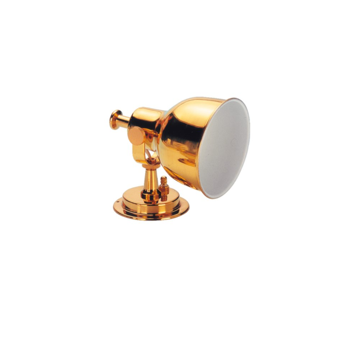 Wandlampe Messing 12V/15W mit Schalter und Halterung Ø 90mm – Talamex Wandleuchte – Bild 1