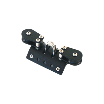 Pfeiffer Aluminium Schlitten 23mm mit 6 Rollen, Edelstahlbügel & 2 Umlenkscheiben - Schwarz Eloxiert