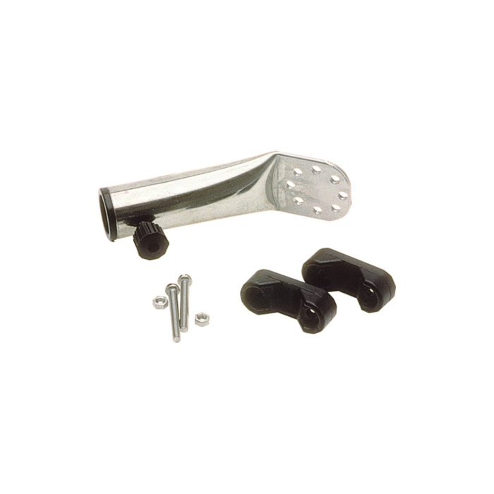 Edelstahl Flaggenstockhalter 22mm A4 AISI 316 mit Zubehör für Spiegel & Reling - Trem – Bild 1