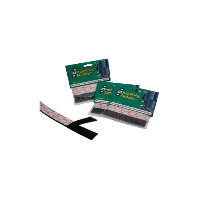 PSP Selbsthaftendes Klettband 25mm x 125mm Transparent - Starkes Befestigungssystem für Kissen & Verkleidungen – Bild 1