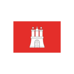 Flagge Hamburg verschiedene Größen