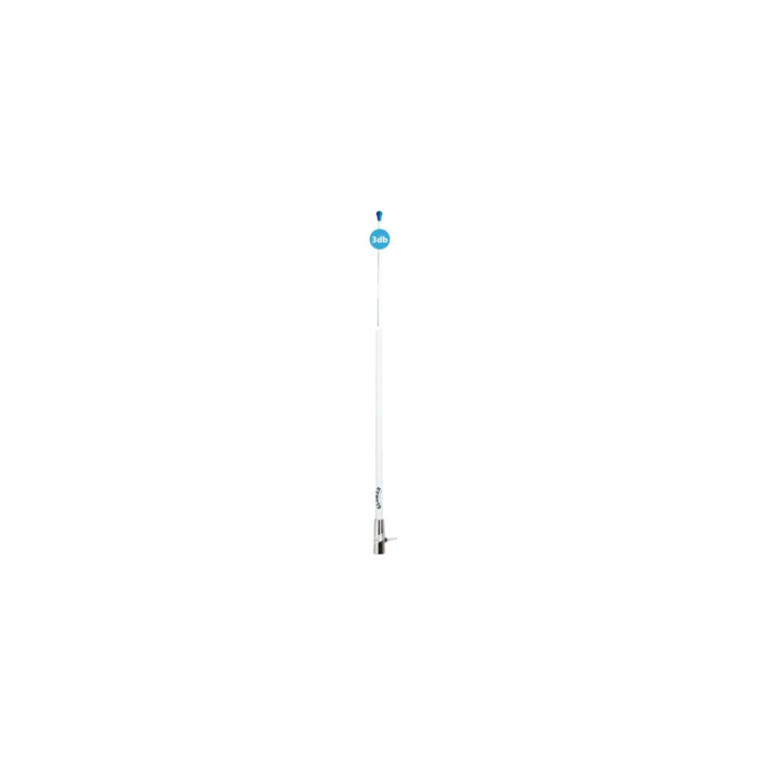 Glomex UKW Antenne 1,5m für Motorboote - Fiberglas, 4,5m Koaxialkabel, 50 Ohm, 100W – Bild 1