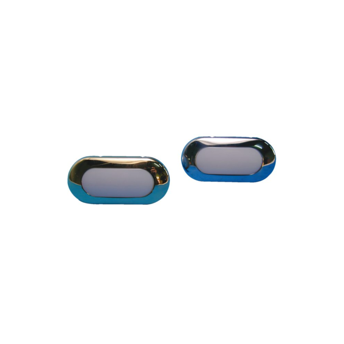 Talamex Ovale Innenleuchte LED 12V IP65 - Edelstahl Flansch, gefrostete Linse, elegant 78x38mm – Bild 1