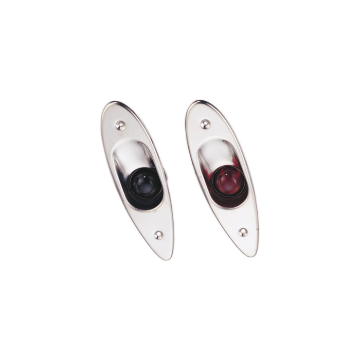 Edelstahl Navigationsbeleuchtung 12V Einbau Laterne rot/grün Paar Talamex 8711497583380 – Bild 1