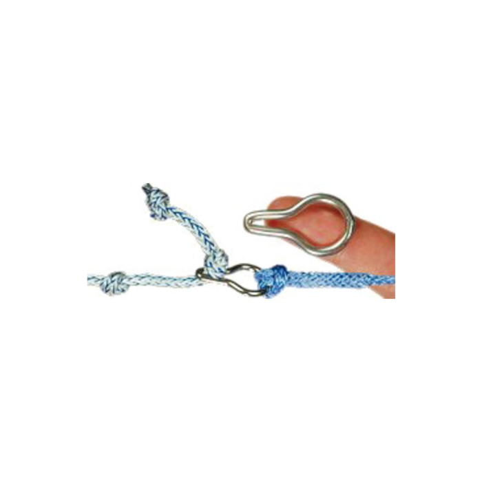 Edelstahlklemme Clamcleat Q-Loks CL5001/R - Schnelle Fixierung für Niederholer & Fender, 1m Leine – Bild 1